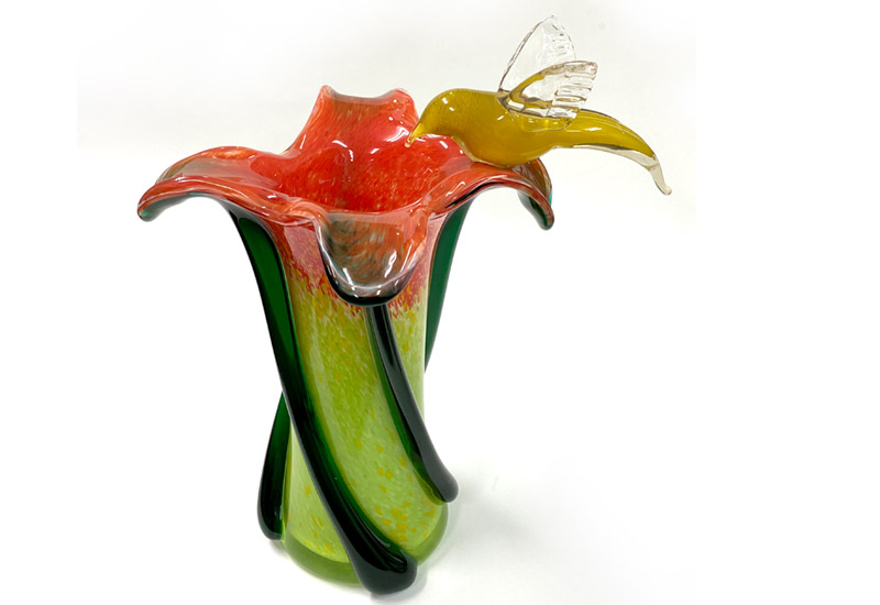 春池玻璃 花月系列-紅彩 花瓶花器